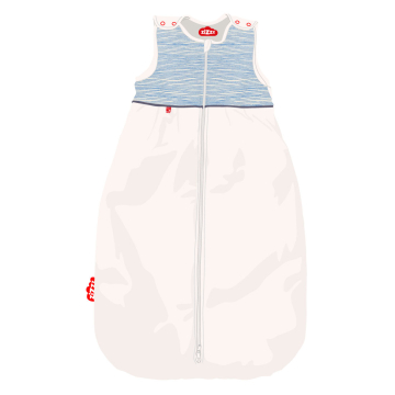 Bio Baby Sleeping Bag Blue Stripes / Swisswool & Organic Cotton  / 70 cm, 90 cm, 110 cm