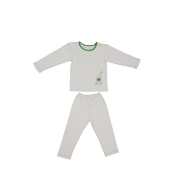 Baby pajamas with bio cotton - green frog - 12 to 18 Months - Zizzz
