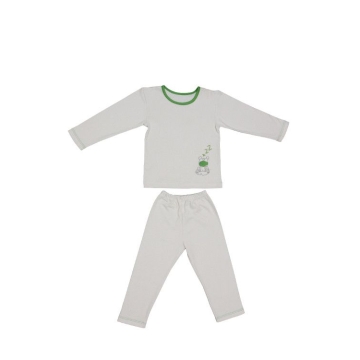 Kids pajamas with bio cotton - green frog - 2 to 3 years - Zizzz