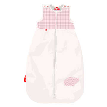 Bio Baby Sleeping Bag Vichy Pink / Swisswool & Organic Cotton  / 70 cm, 90 cm, 110 cm