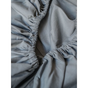 Percale Fitted Bed Sheets – 140x200cm – Grey