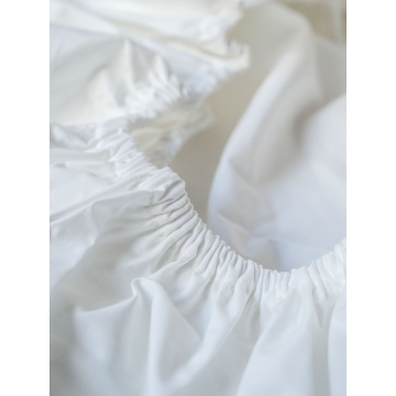 Percale Fitted Bed Sheets – 90x200cm – White