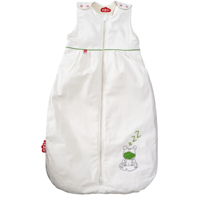 Summer and winter baby sleeping bag - green frog - 90cm 6 to 24 months 