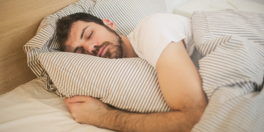 A man sleeping deeply